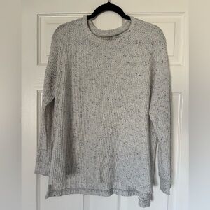 American Eagle Soft Plush Waffle Long Sleeve Thermal Women's size S Light Gray